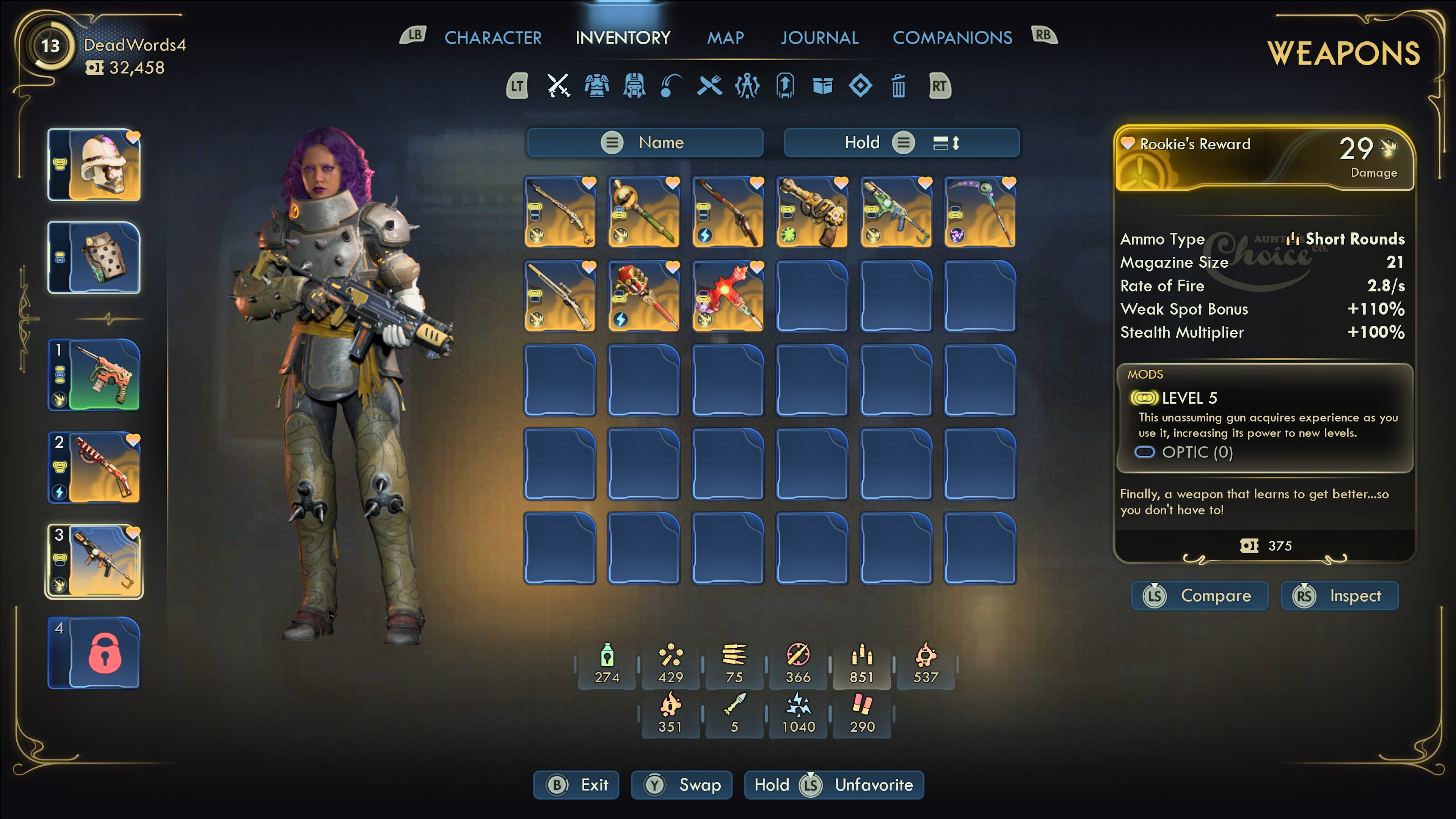 Screenshot of The Outer Worlds 2 on Xbox Series X.