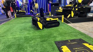 the yarbo s1 snow blower moving around at ces 2024