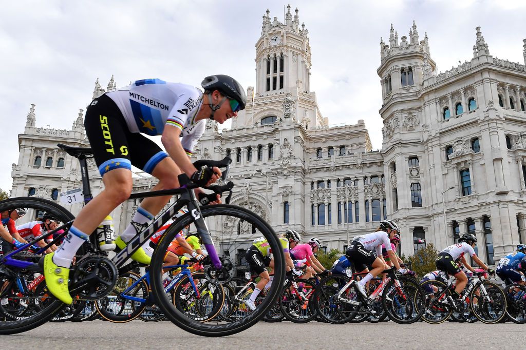 European road race champion Annemiek Van Vleuten rides in her final race for Mitchelton-Scott on stage 3 of the 2020 Madrid Challenge by La Vuelta