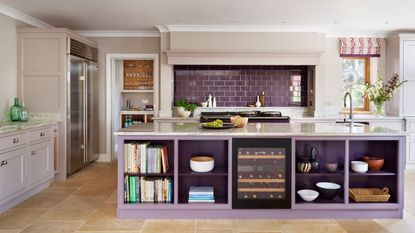 Kitchen with kitchen island