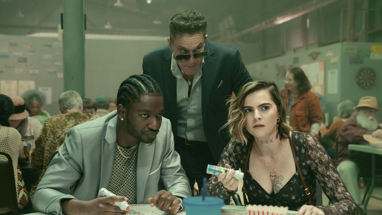 Jay Will, Chris Caldovino and McKenna Quigley Harrington in Tulsa King