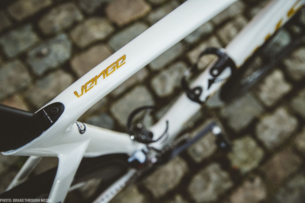 Boonen is hoping the gold-trimmed Venge will lead him to victory in 2017