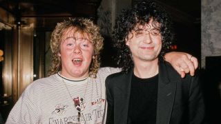 Jason Bonham and Jimmy Page at a party