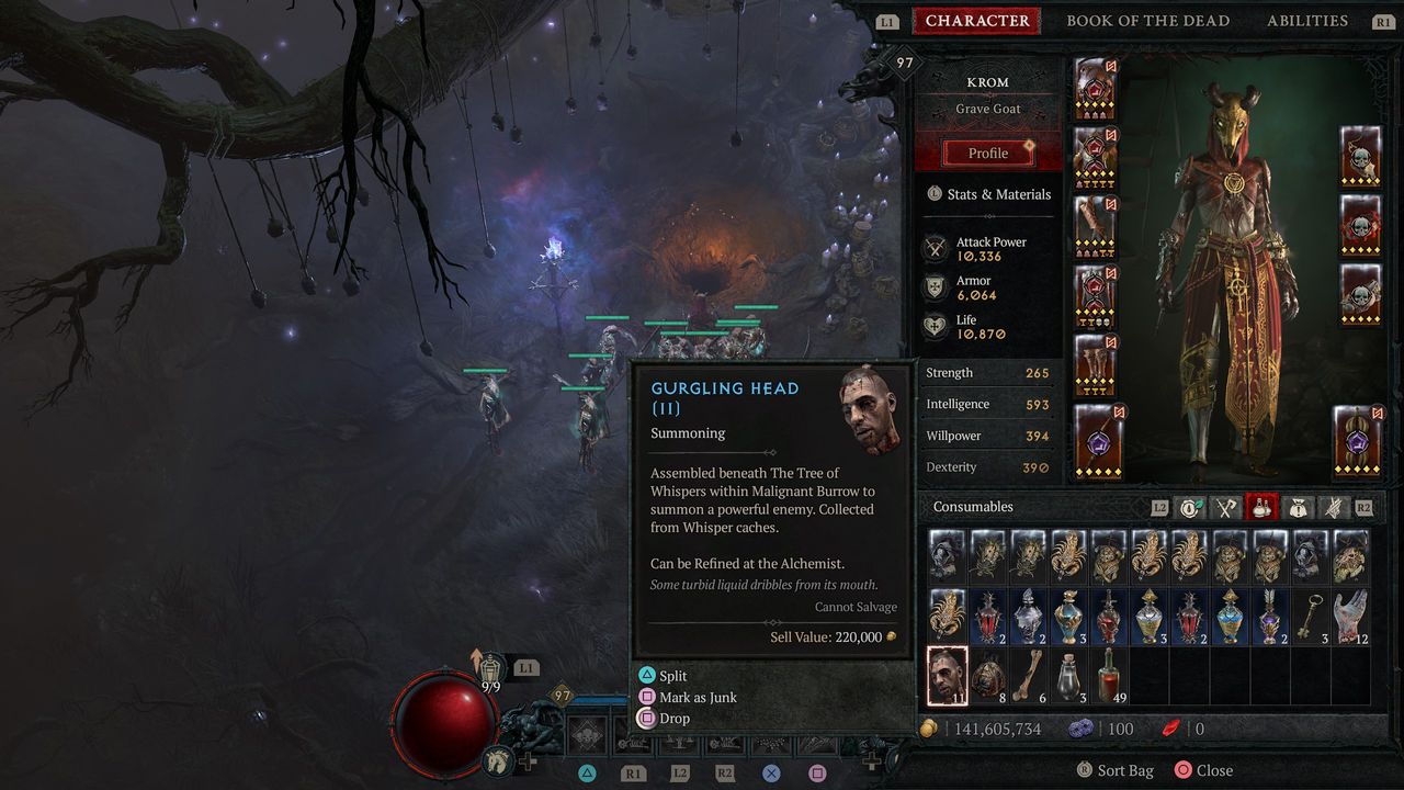 Diablo 4 Varshan - Gurgling Head