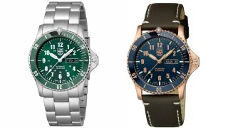 Luminox Automatic Sport Timer in green and blue/bronze