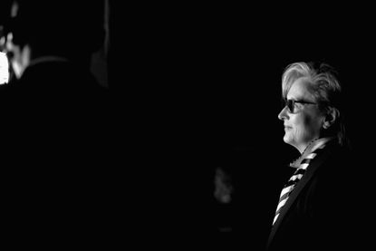 Meryl Streep backstage 