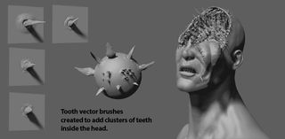 The Vector Displacement Mesh brushes in action