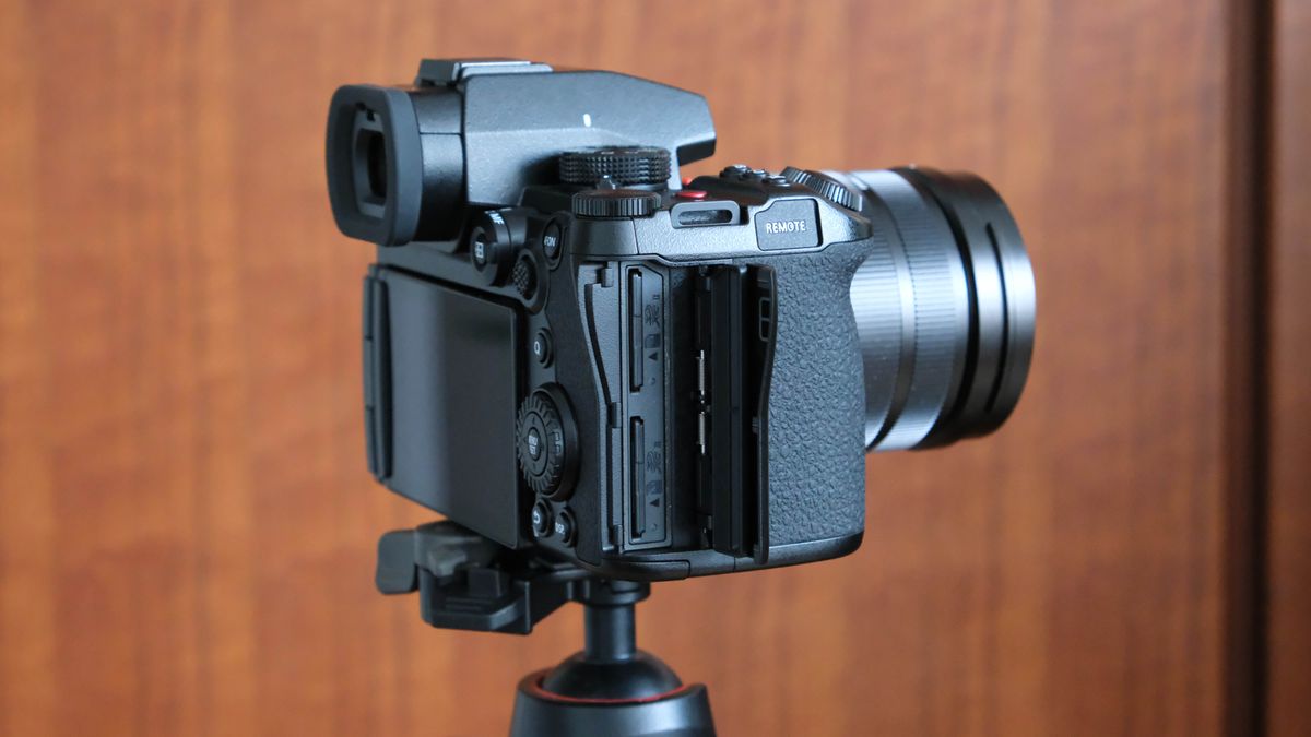 Panasonic Lumix G9 II camera on a tripod