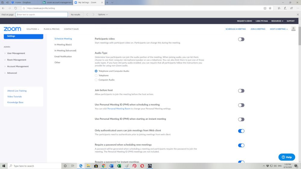 Disable Zoom join before host