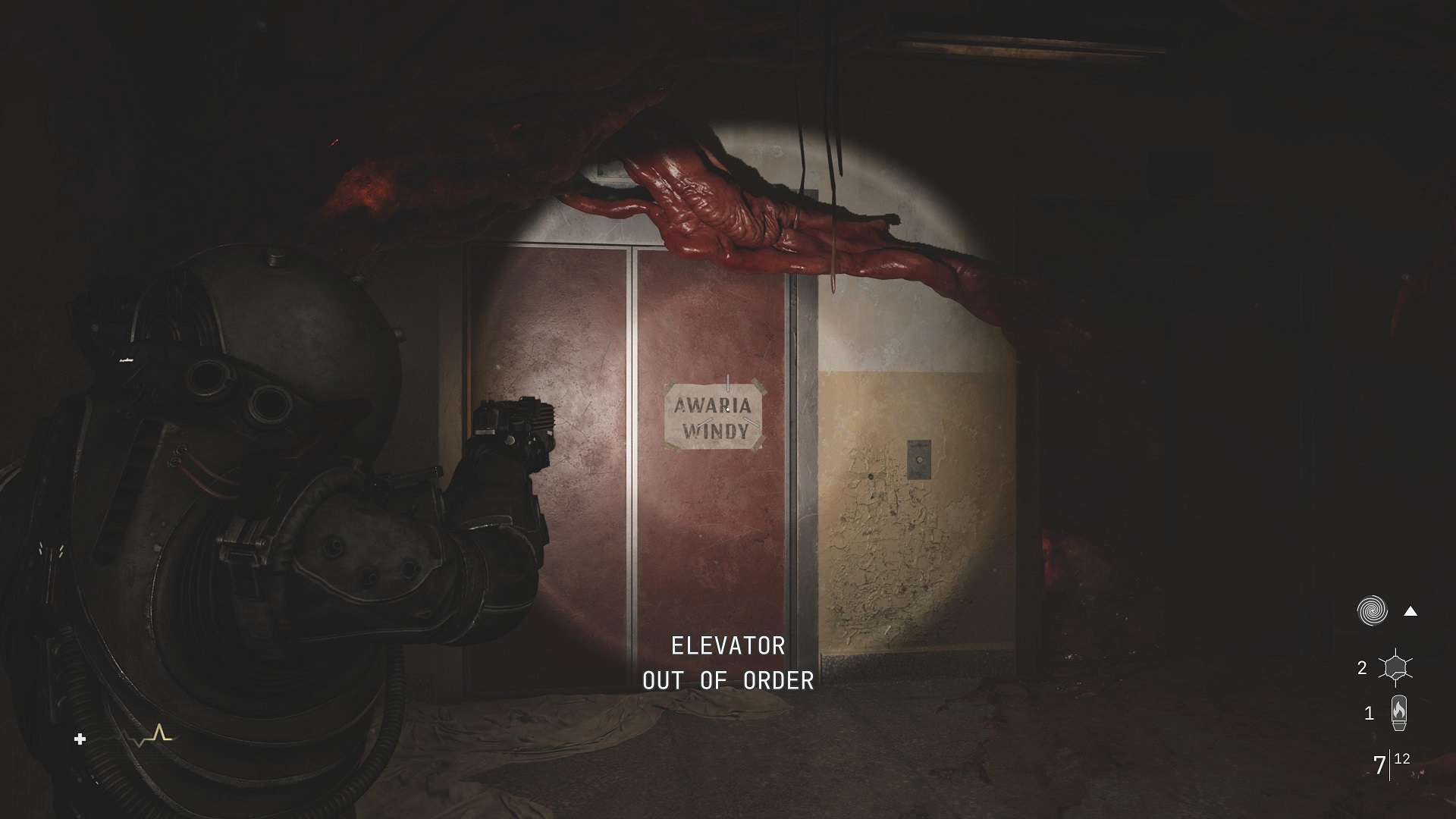An out of order elevator in Cronos The New Dawn