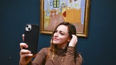 Selfie in art gallery