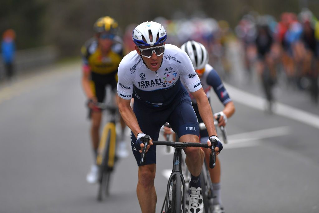 SAINTIMIER SWITZERLAND APRIL 29 Michael Woods of Canada and Team Israel StartUp Nation during the 74th Tour De Romandie 2021 Stage 2 a 1657km stage from La Neuveville to SaintImier TDR2021 TDRnonstop UCIworldtour on April 29 2021 in SaintImier Switzerland Photo by Luc ClaessenGetty Images