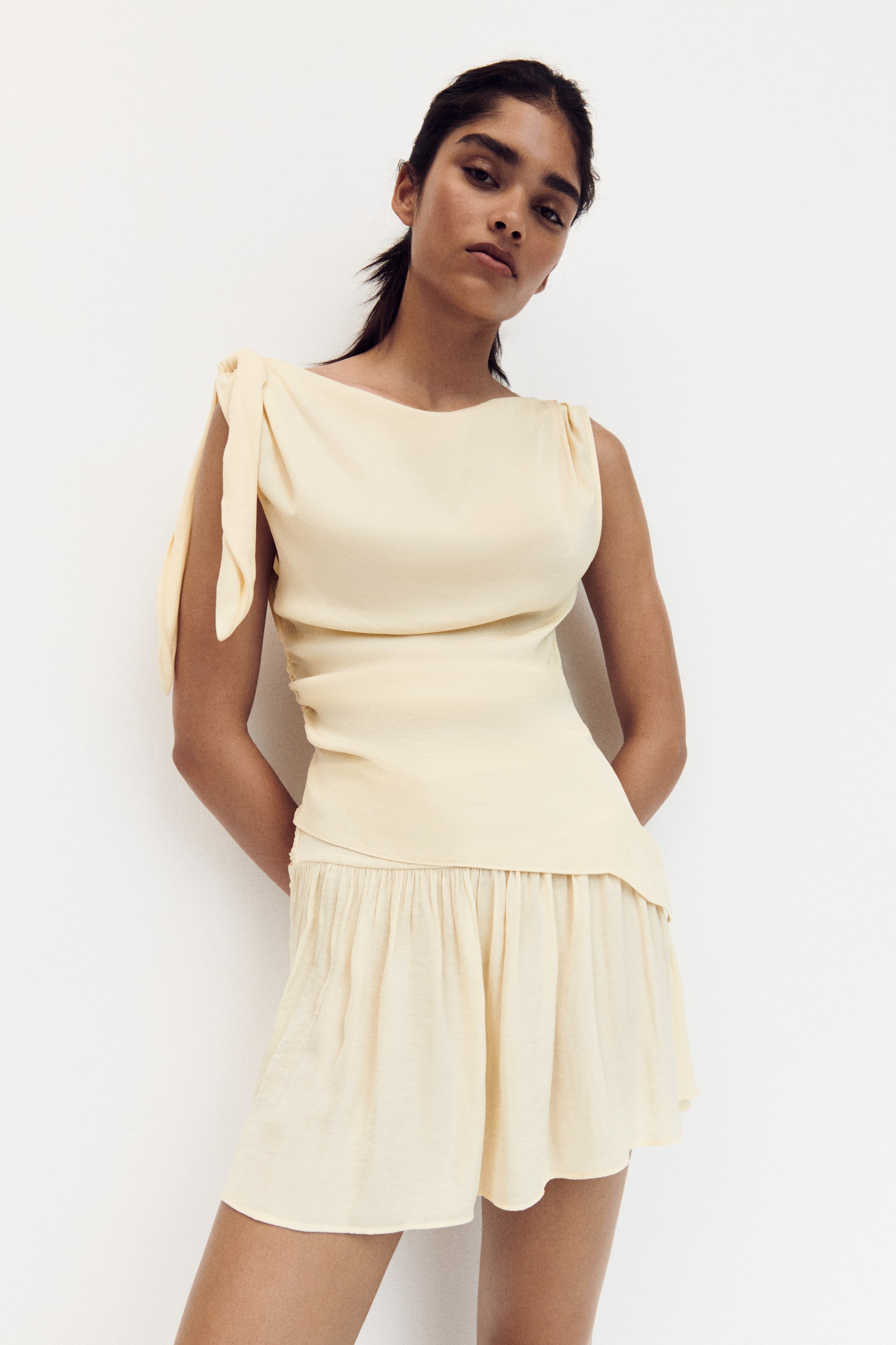 Asymmetric Tie-Detail Top
