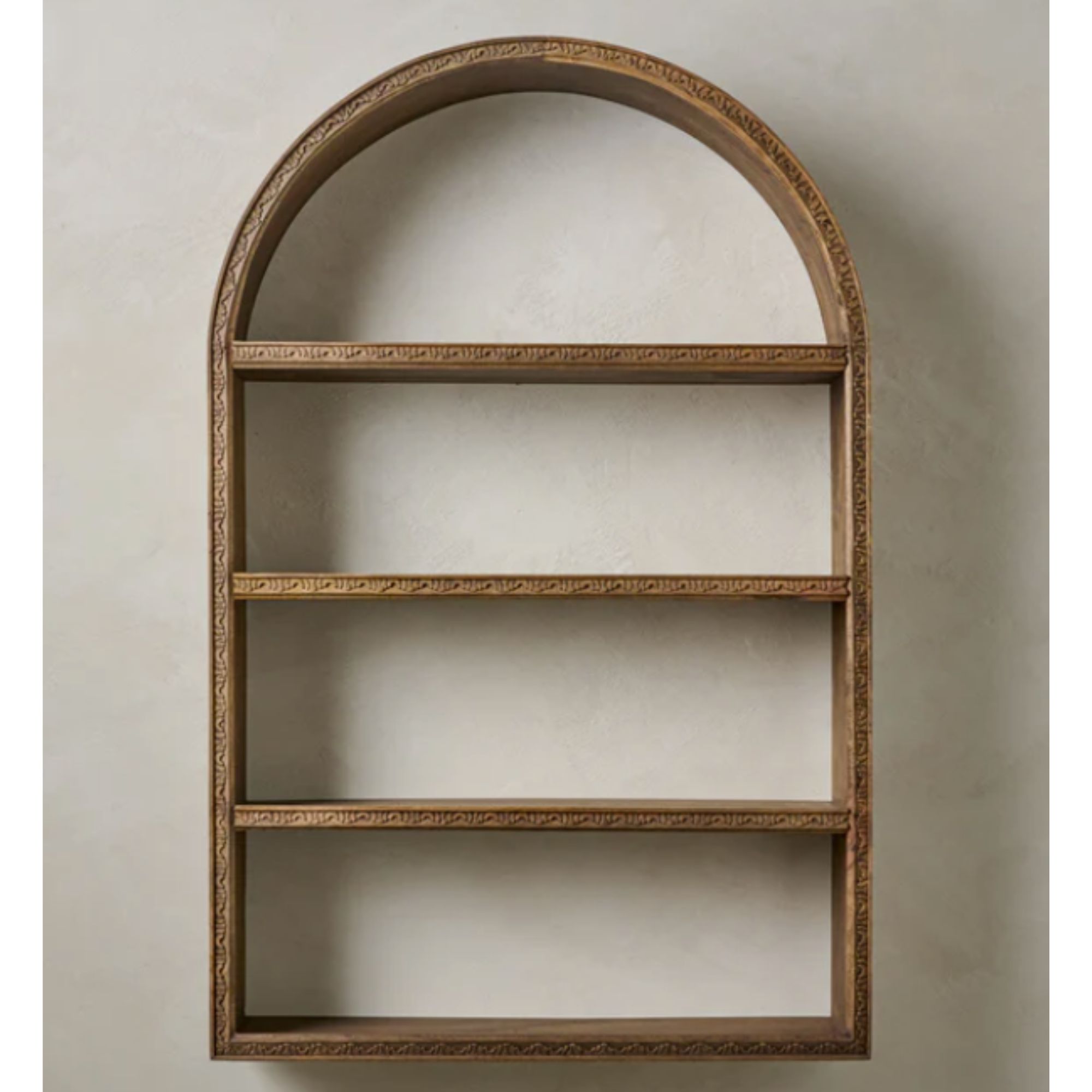 Wooden arched shelf