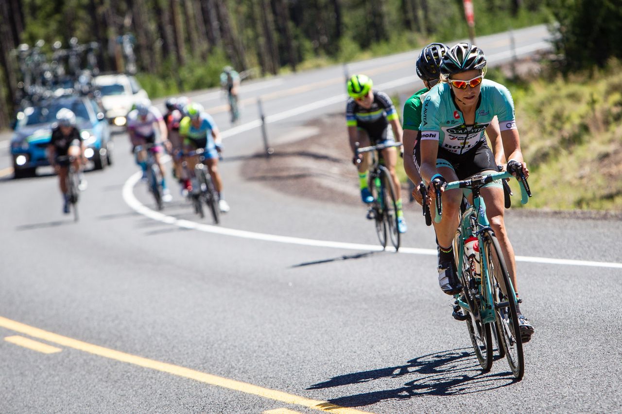 Emma Grant (Colavita) launches an attack on the break