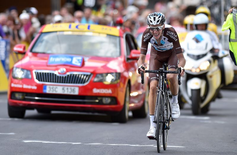 Romain Bardet (Ag2r-La Mondiale) in the final metres of the stage