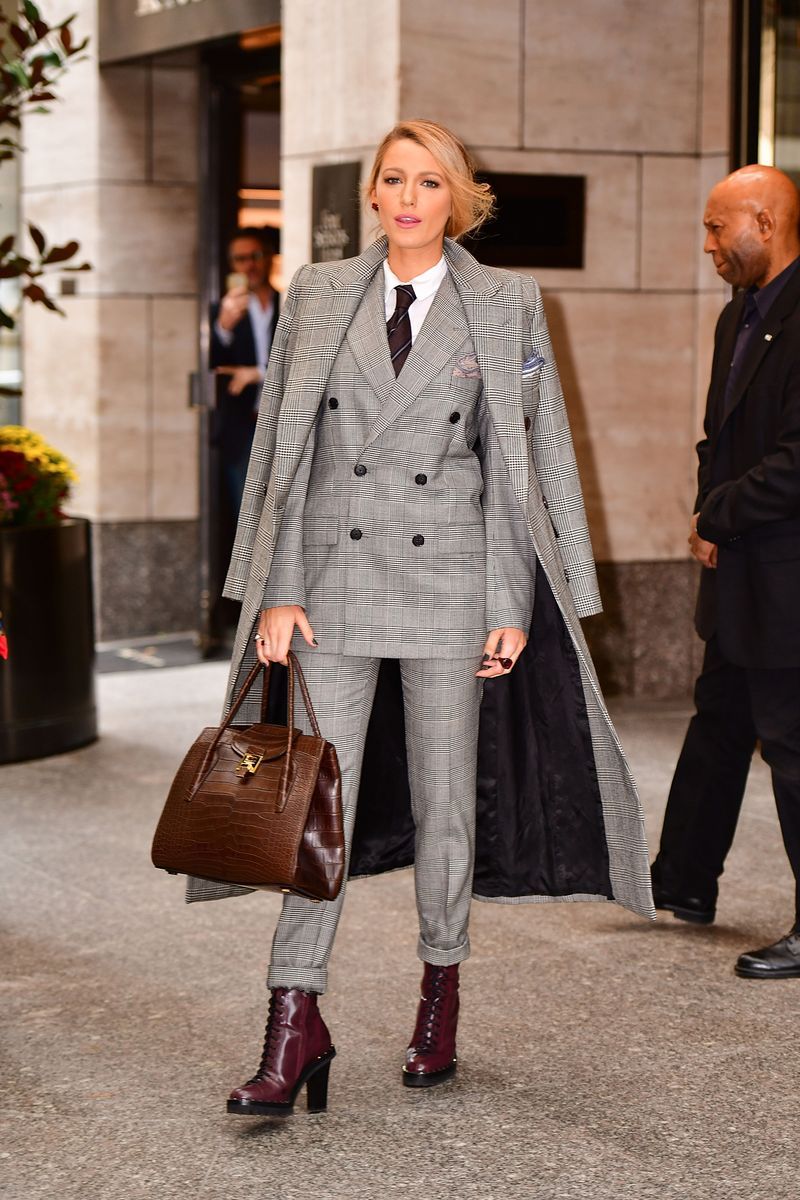 new york, ny october 16 blake lively seen on the streets of manhattan on october 16, 2017 in new york city photo by james devaneygc images