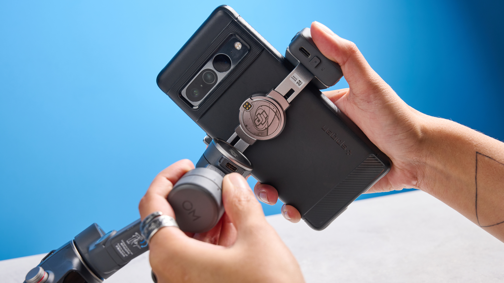 A DJI Osmo Mobile 8 pocket-sized mobile gimbal