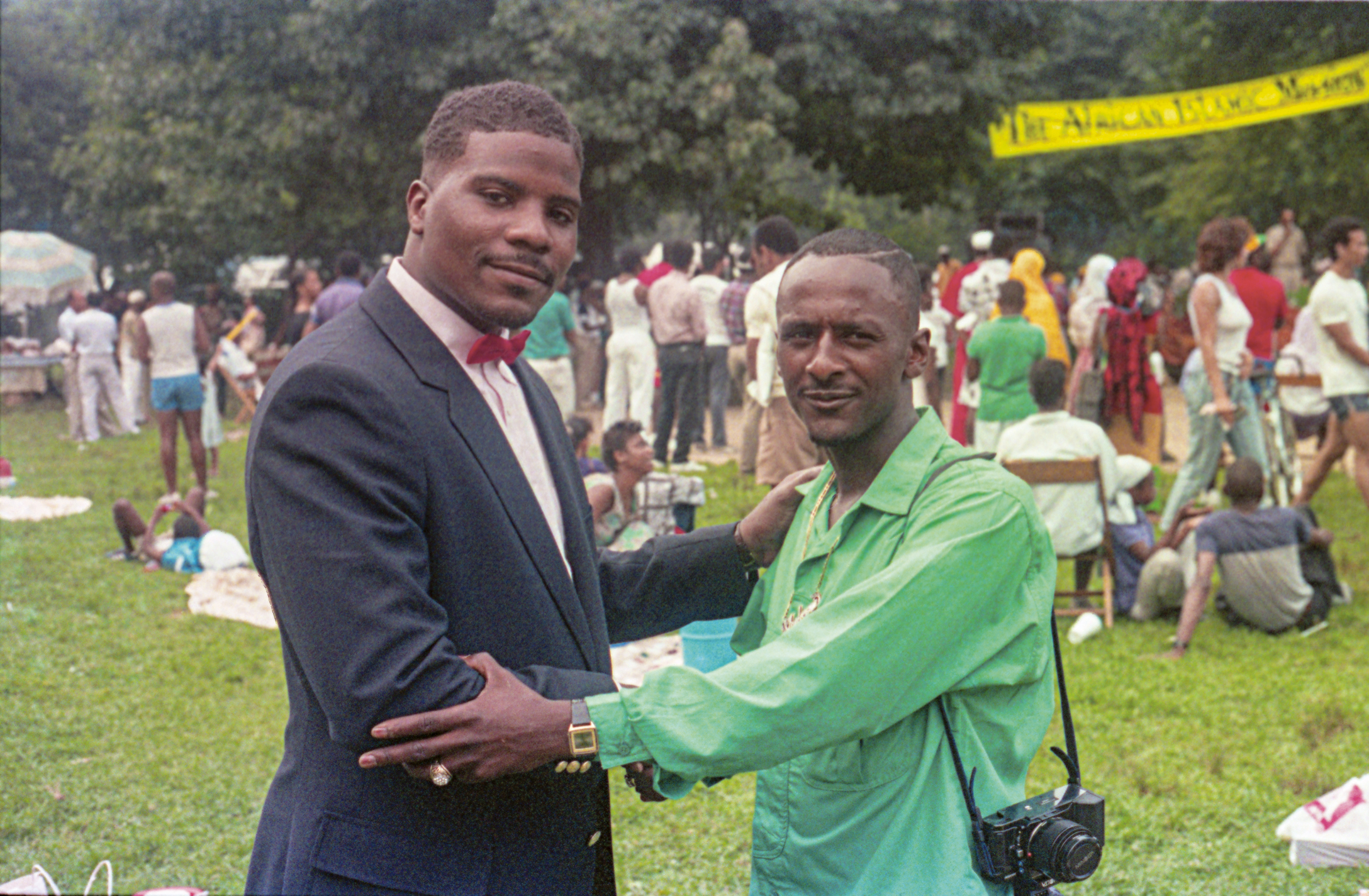 Two men looking at the camera