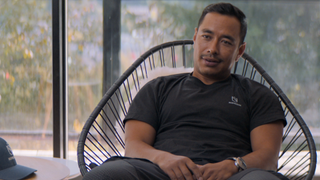 The world's greatest mountaineers: Nims Purja being interviewed for his netflix documentary