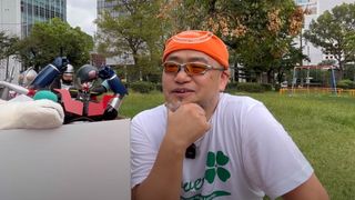 Hideki Kamiya speaking in a YouTube video on his channel.