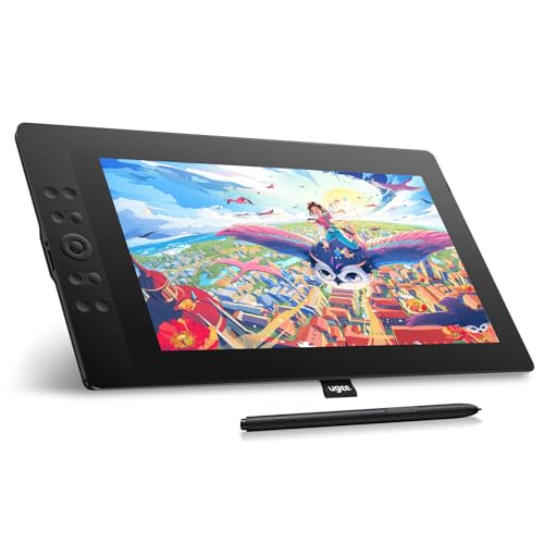 Ugee 15.4 Inch Drawing Tablet With Screen&amp;#65292;143% Srgb Ue16 Computer Graphics Tablet With Full-Laminated Screen 8+1 Hot Keys 16k Level Pressure Battery-Free Stylus&amp;#65292;drawing Pad for Pc/windows/mac/android