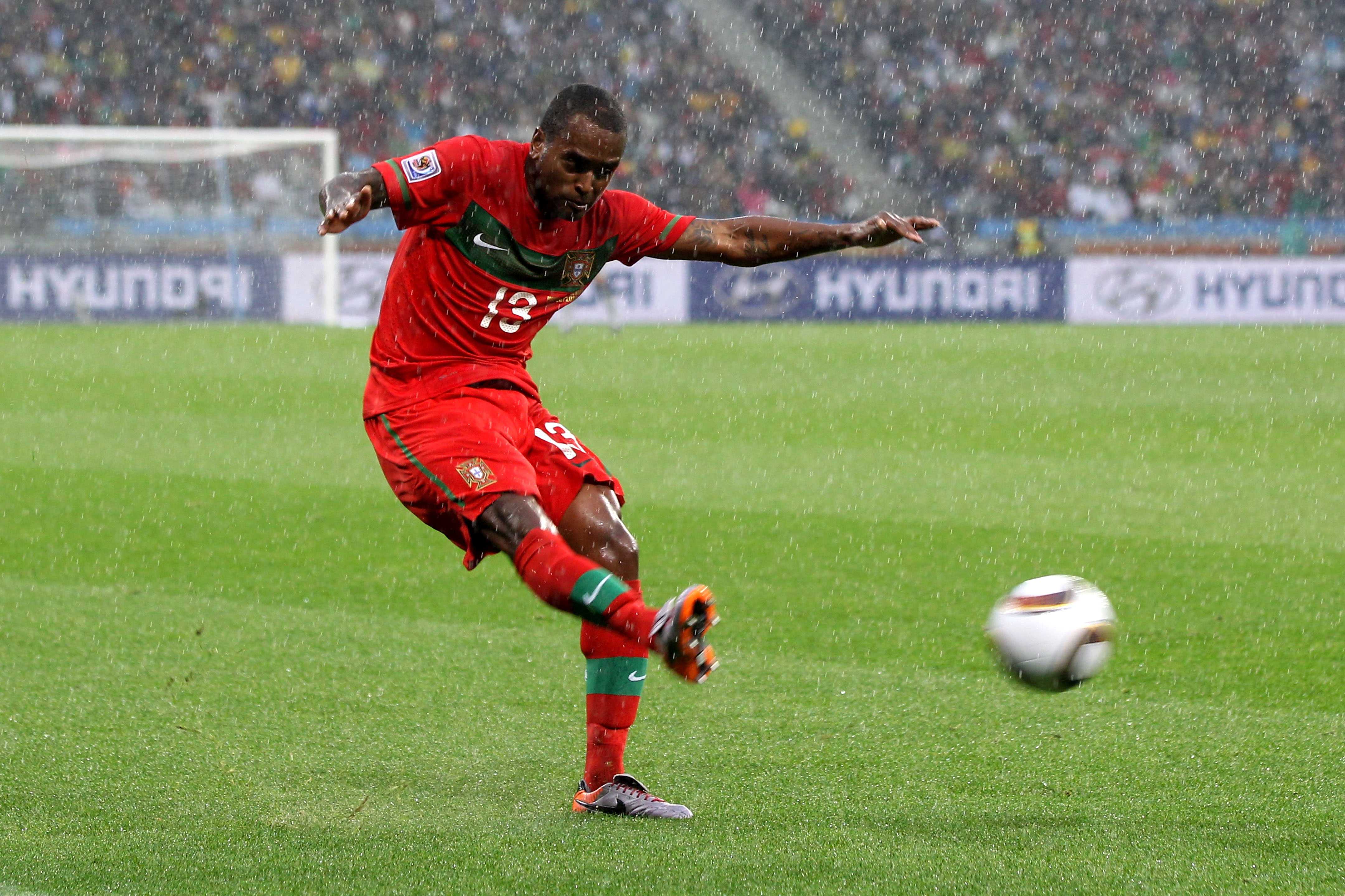 Miguel in action for Portugal against North Korea at the 2010 World Cup.