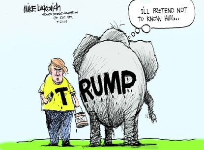 Political cartoon U.S. Donald Trump GOP