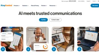 Website screenshot for RingCentral.