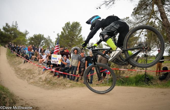 The crowds were thick at the top of the course