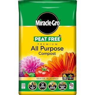 Miracle-Gro Peat Free Premium All Purpose Compost, 50 Litres,brown