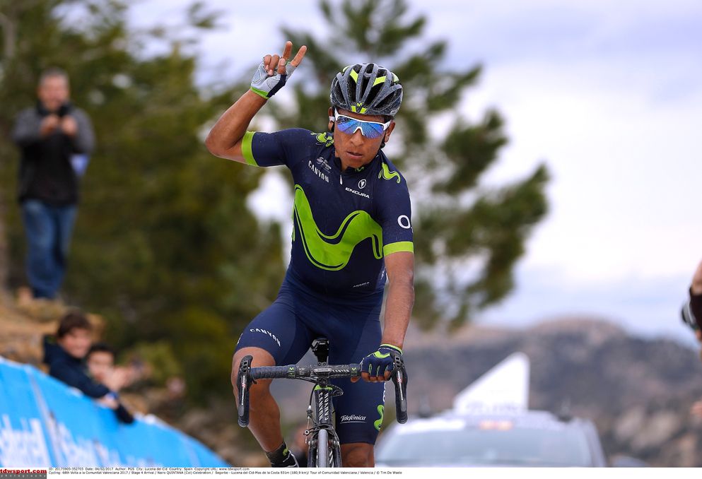 Nairo Quintana (Movistar) wins stage 4 and moves into the race lead