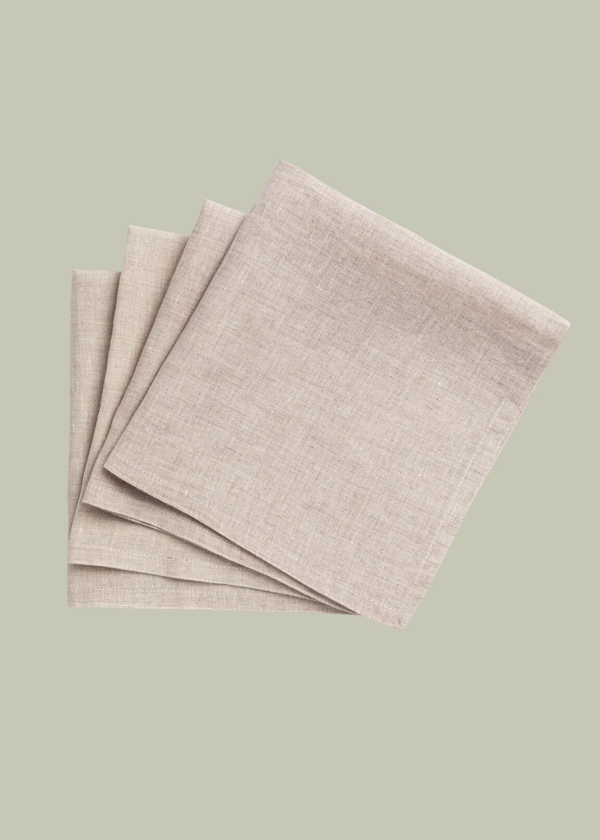 LA REDOUTE INTERIEURS, Set of 4 Victorine Best Quality Linen Napkins