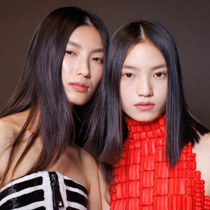 models with straight black hair