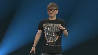 Final Fantasy 14 producer Naoki Yoshida in a T-shirt apparently teasing one of the new Evercold jobs