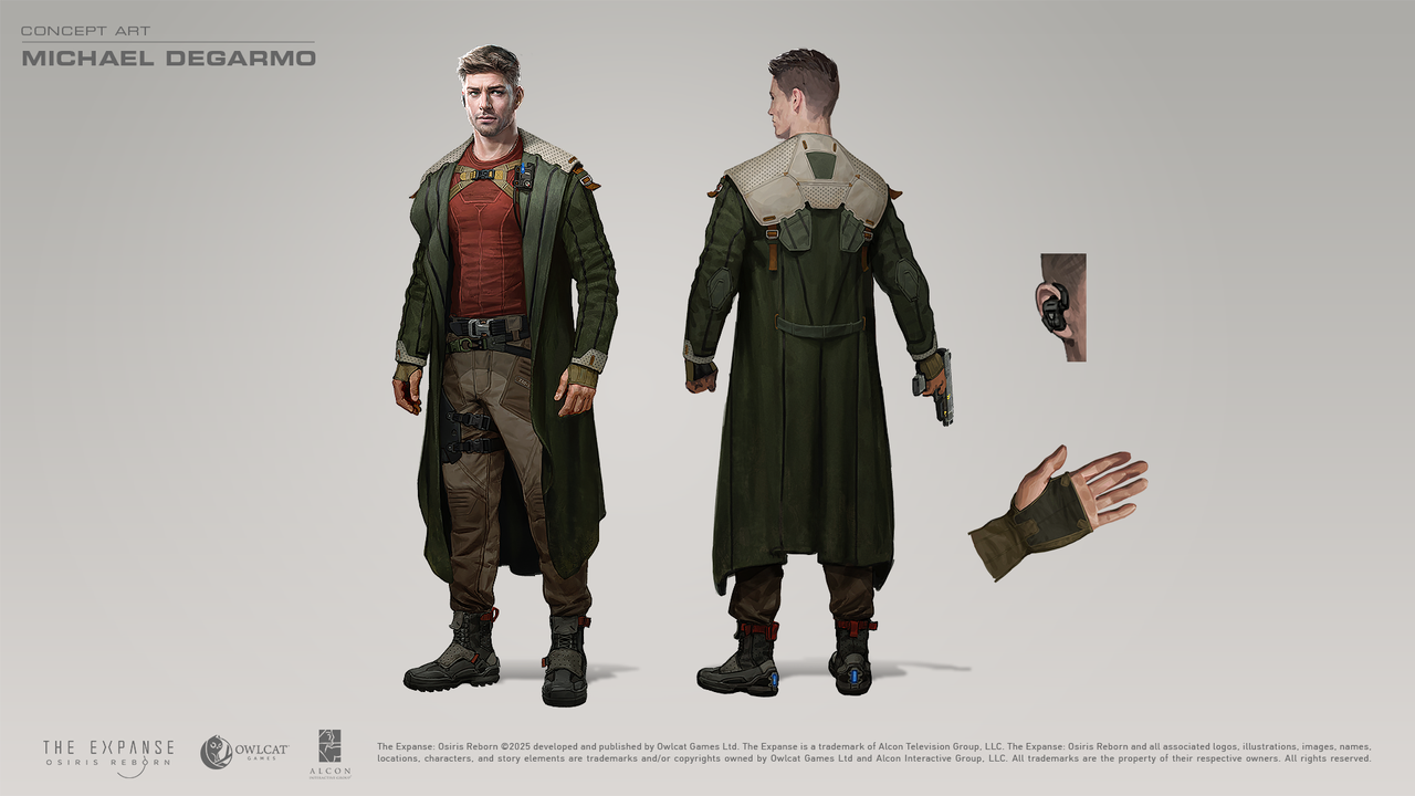 Concept art of Michael, a companion in The Expanse: Osiris Reborn.