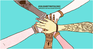 A shot of solidarity not silence artwork