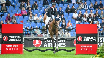 Pictured Ben Maher and Point Break at the 2026 World Showjumping Championships in Aachen.