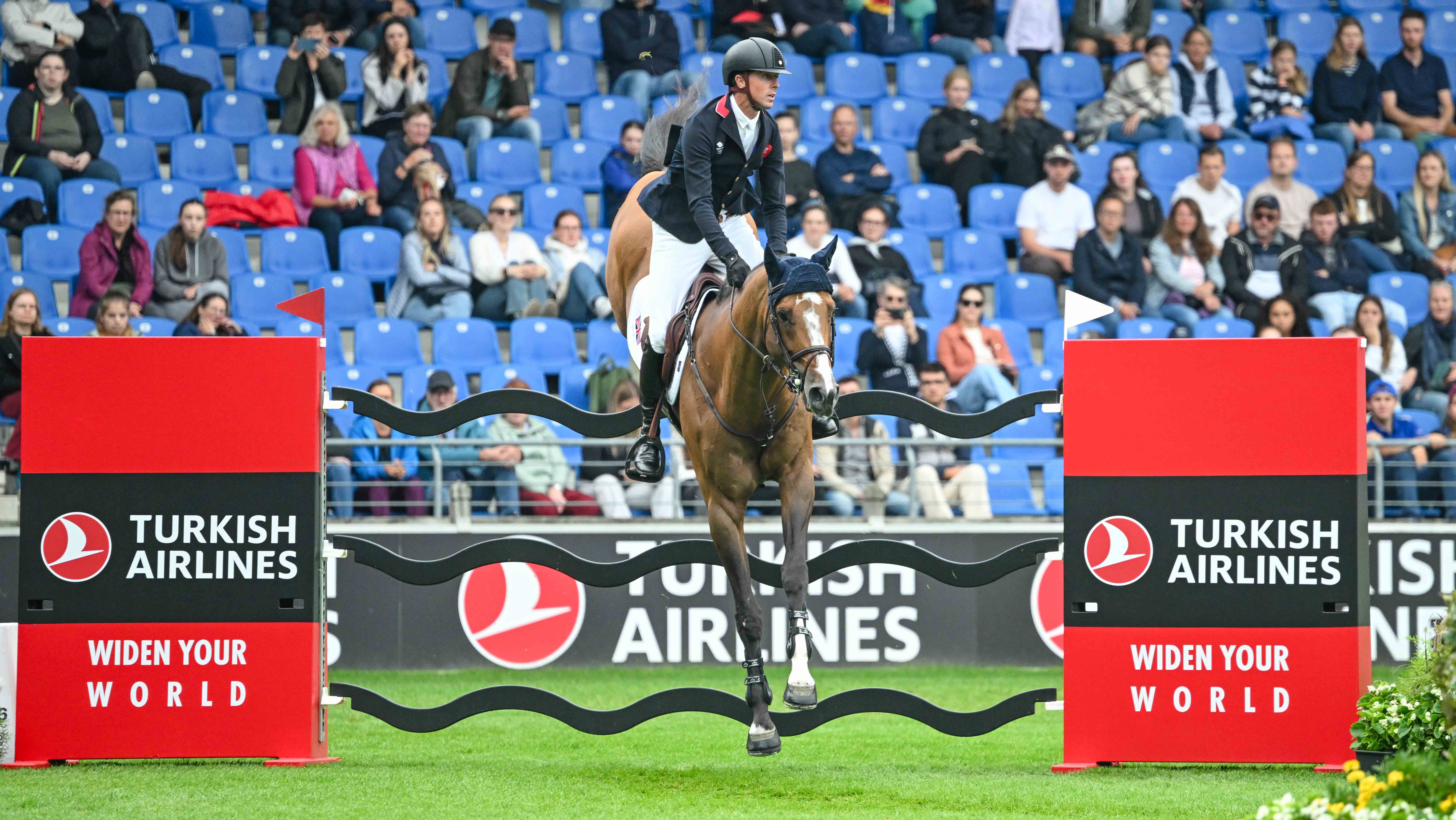 Pictured Ben Maher and Point Break at the 2026 World Showjumping Championships in Aachen.