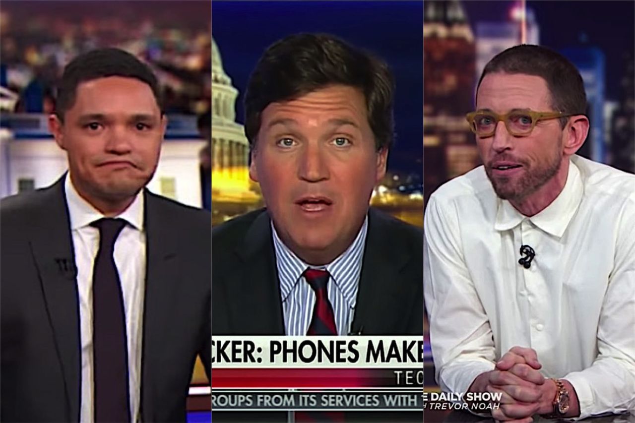 Fox News&amp;#039; Tucker Carlson and The Daily Show agree that smart phones are awful