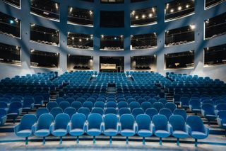 inside one of the theatres at Taipei performing art centre by OMA