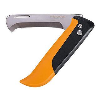 Fiskars 340140-1001 Folding Produce Harvesting Knife, Orange/black