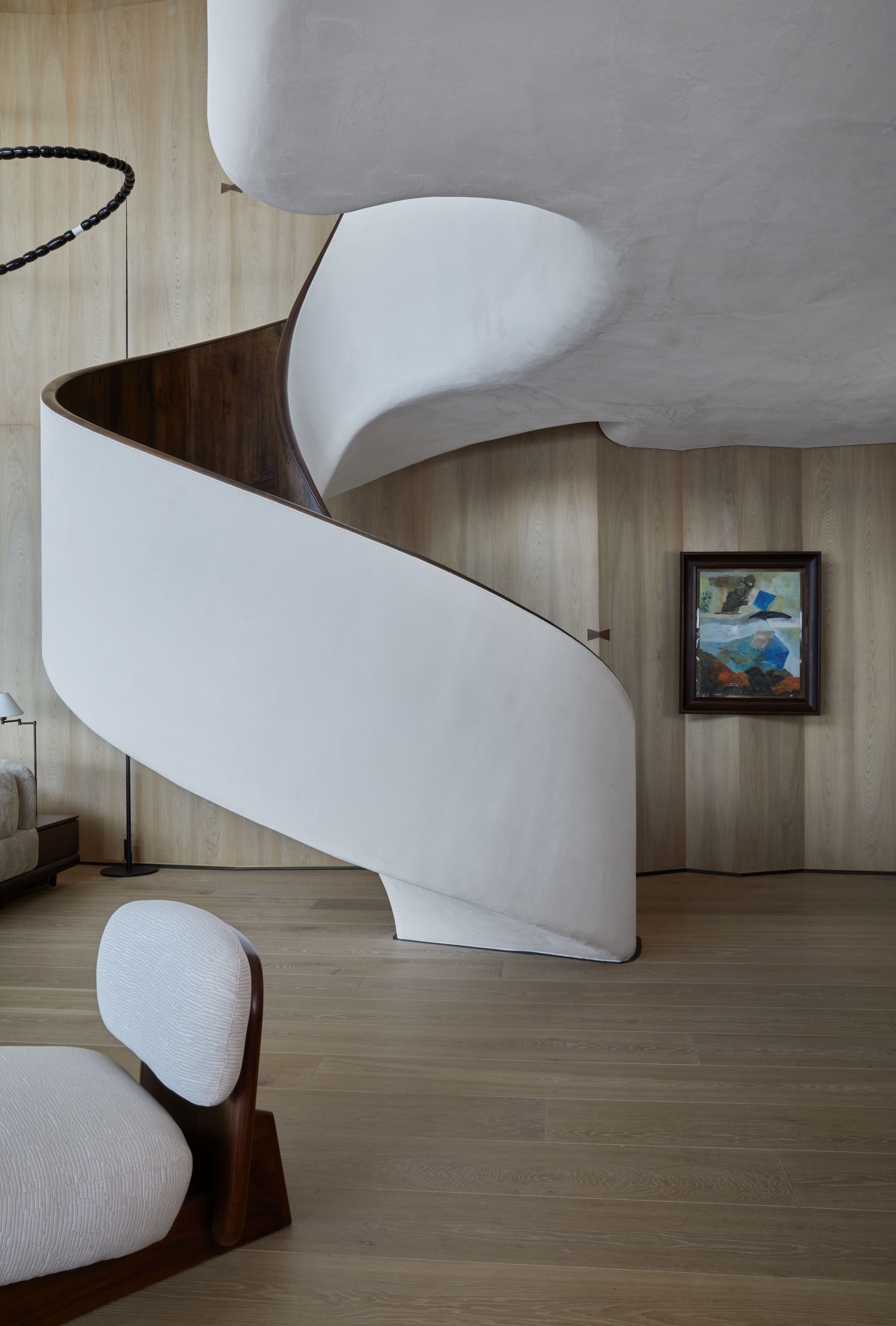 Architectural details at the Worli residence by Ashiesh Shah