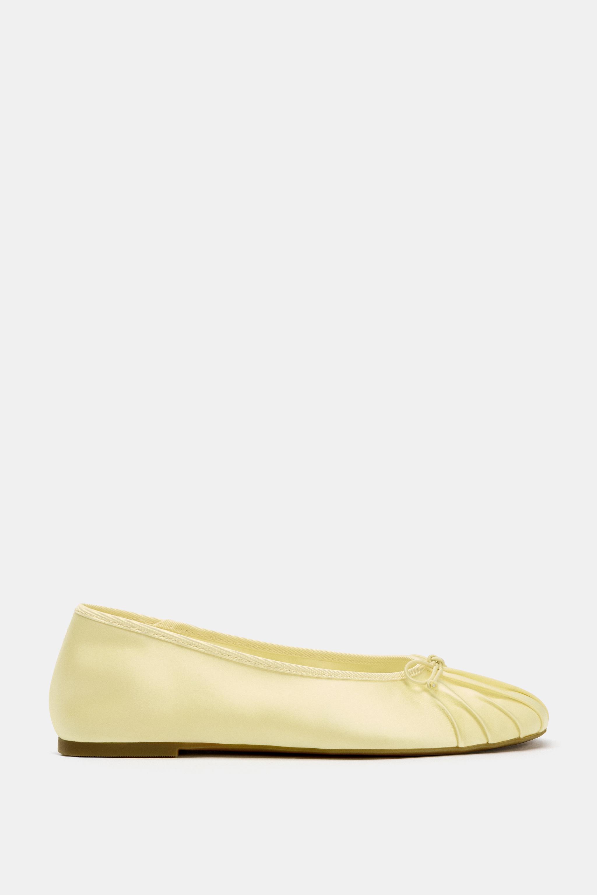 Satin Bow Ballet Flats