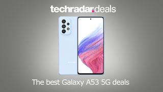 deals image: Samsung Galaxy A53 5G on grey background