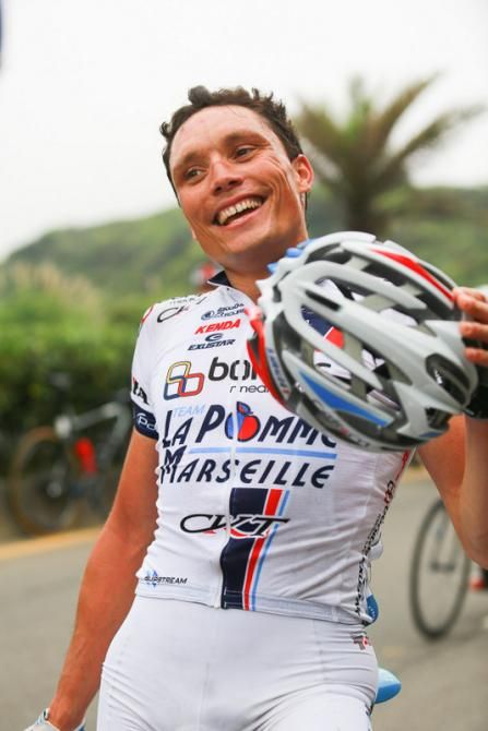 A happy Benjamin Giraud after the finish
