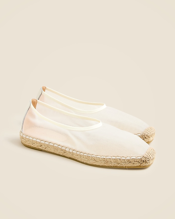 Made-In-Spain Espadrille Flats in Mesh