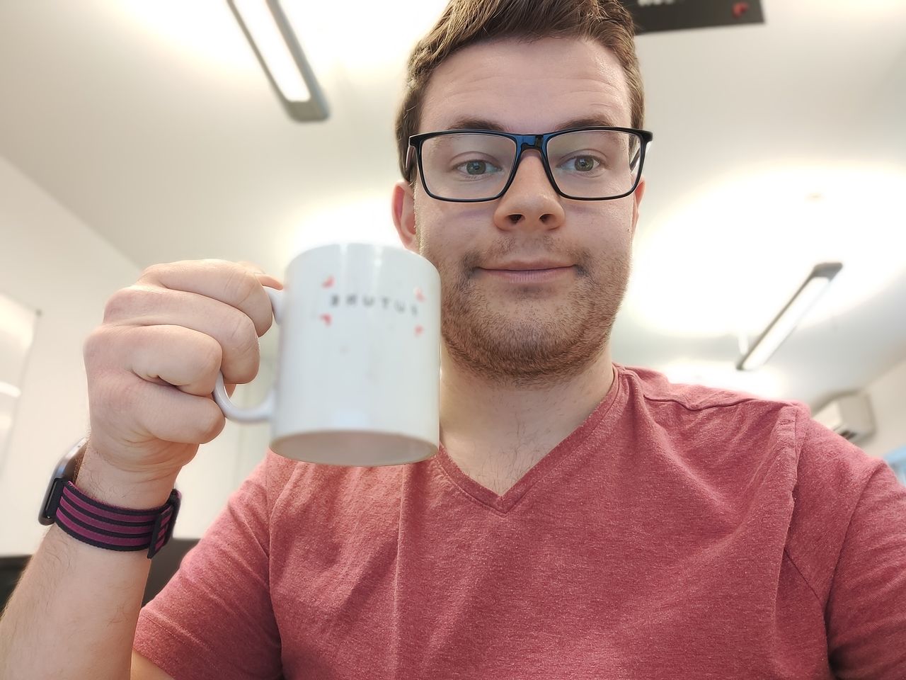 This selfie looks great - except the mug is blurry