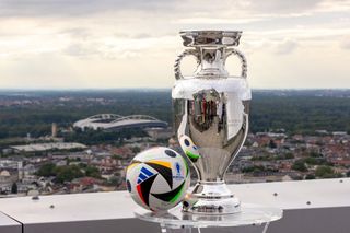 How to watch Euro 2024 live streams UEFA EURO 2024 Trophy is displayed at the city high-rise (roof terrace WOW) on May 06, 2024 in Leipzig, Germany. (Photo by Maja Hitij - UEFA/UEFA via Getty Images)