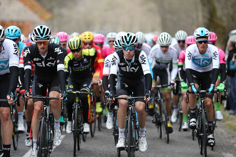 Team Sky ride the front at Paris-Nice